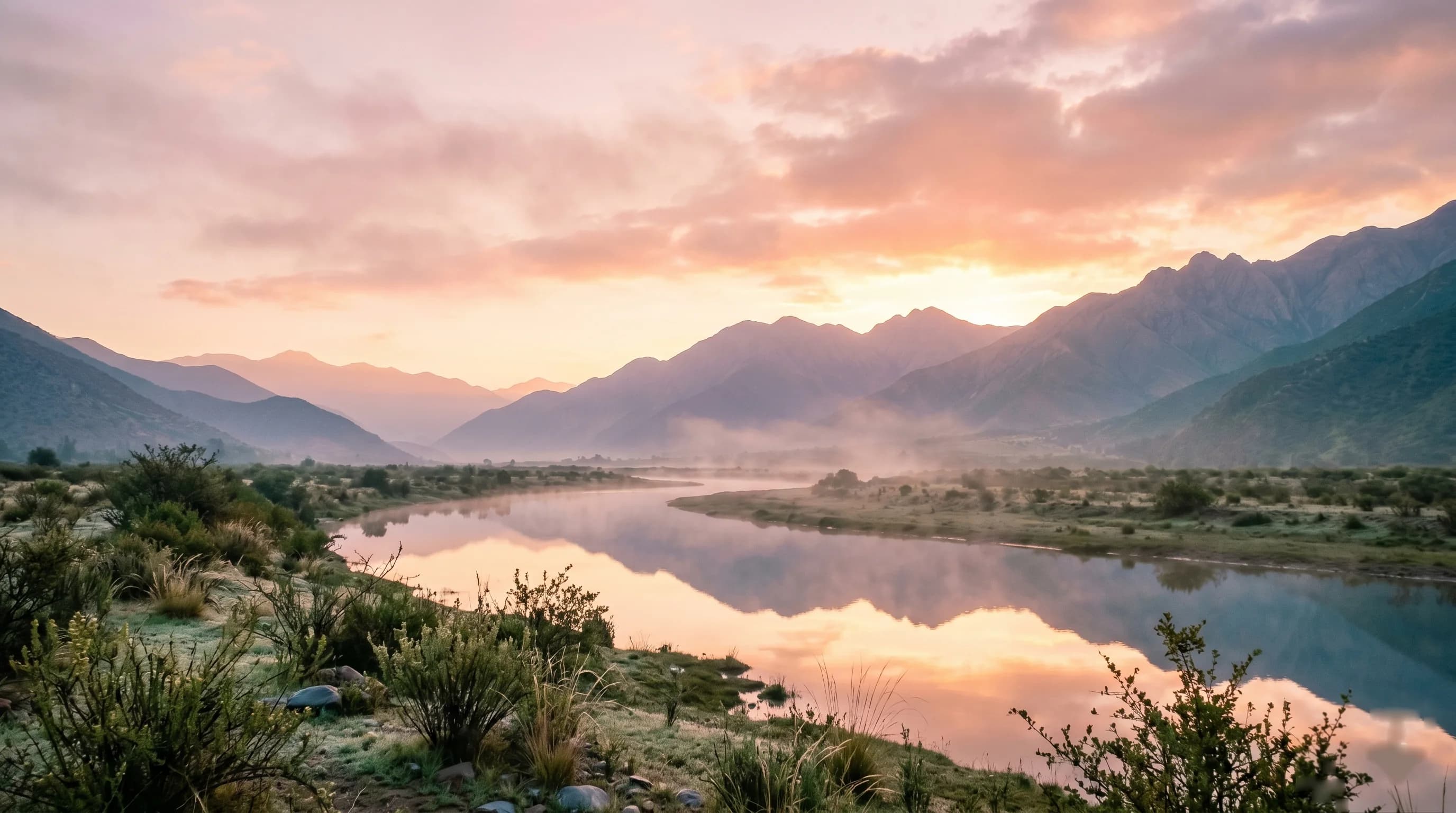 Valle de Putaendo al amanecer